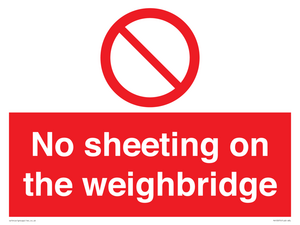 No sheeting on the weighbridge